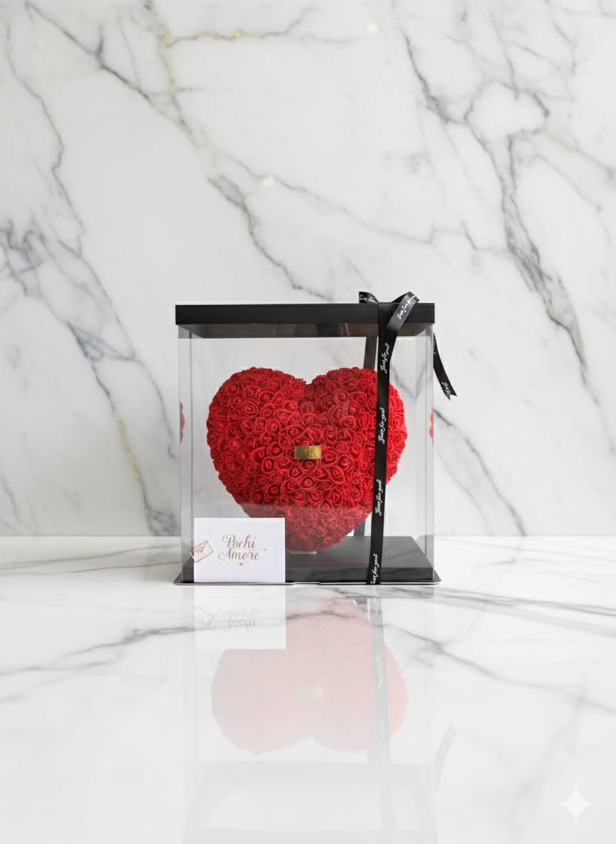 Corazón de rosas de lujo