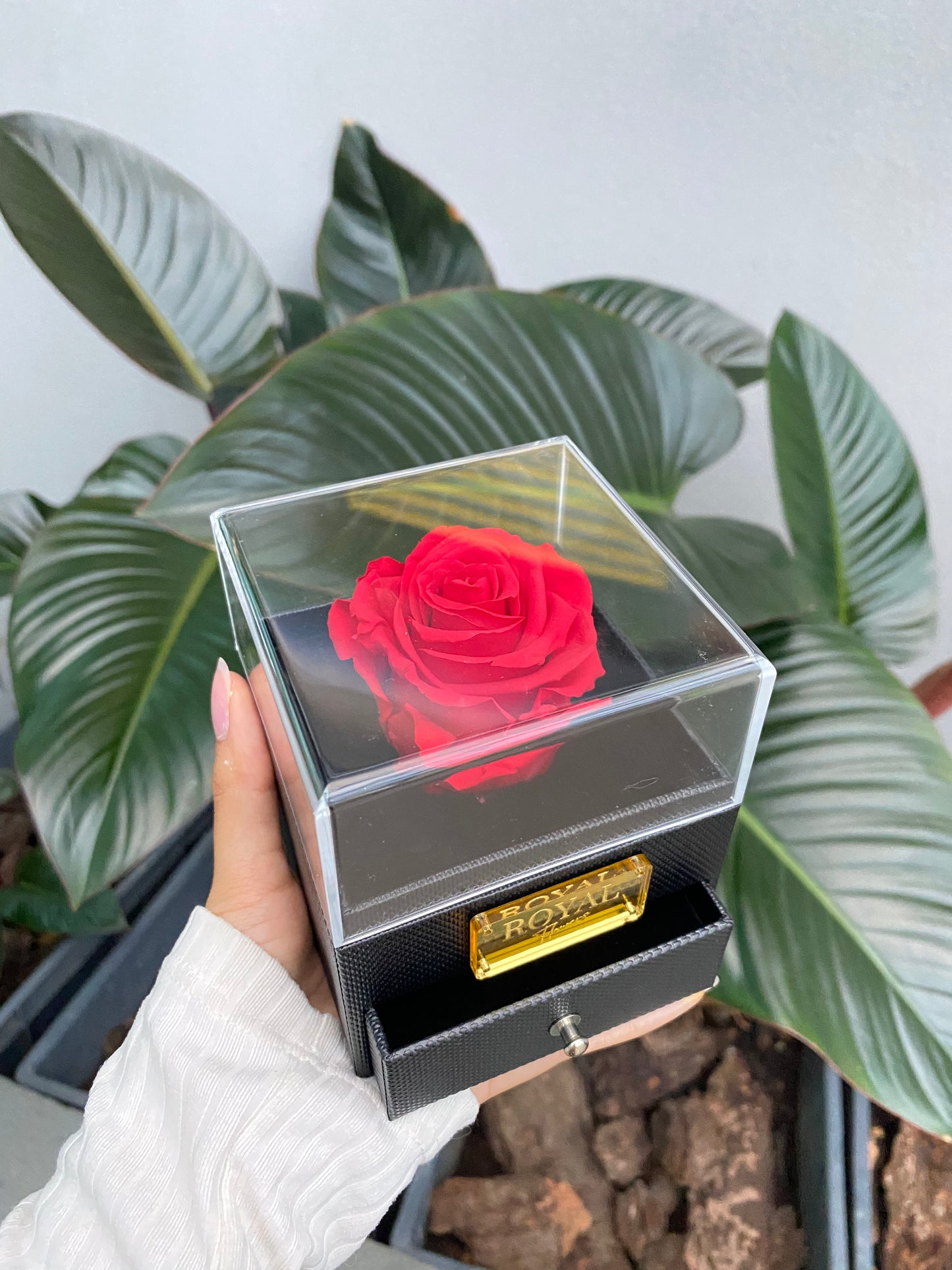 Joyero con rosa
