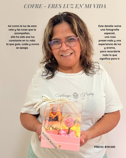 ✨💖 Eres Luz en Mi Vida - con Rosa Preservada