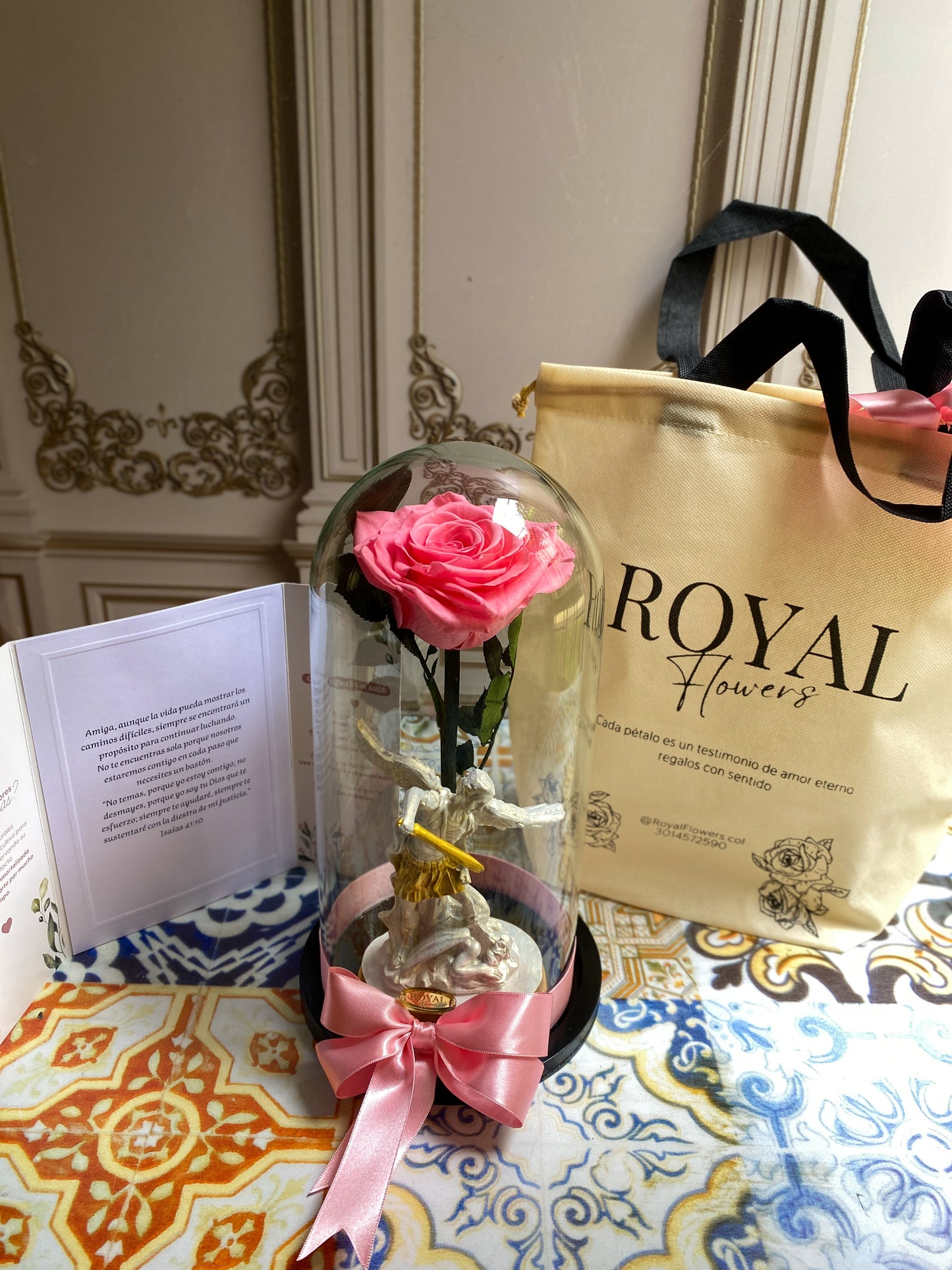 Rosa Premium & Virgen o Santo Blanco 🤍🌹✨