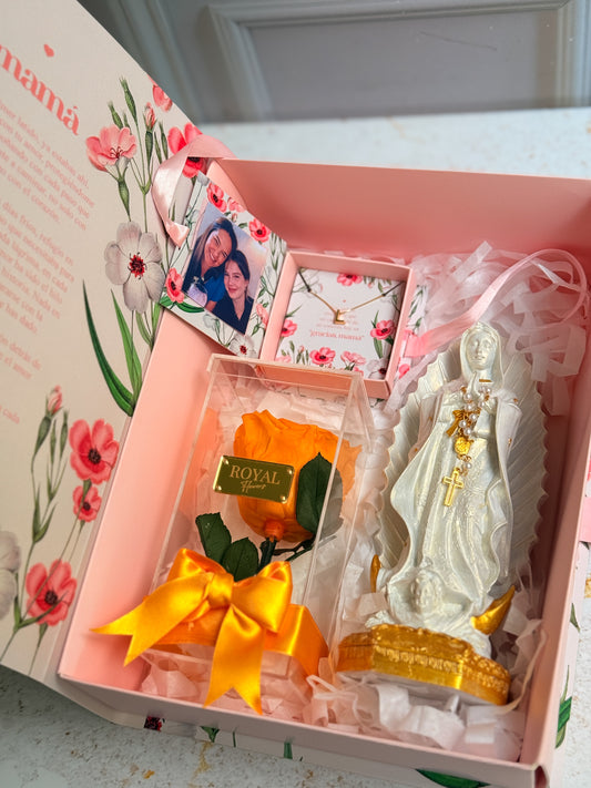 KIT Emblema de Amor- con Rosa en Caja Acrílica Alta
