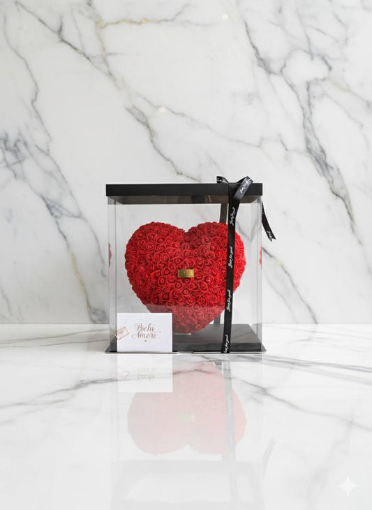 Corazón de rosas de lujo