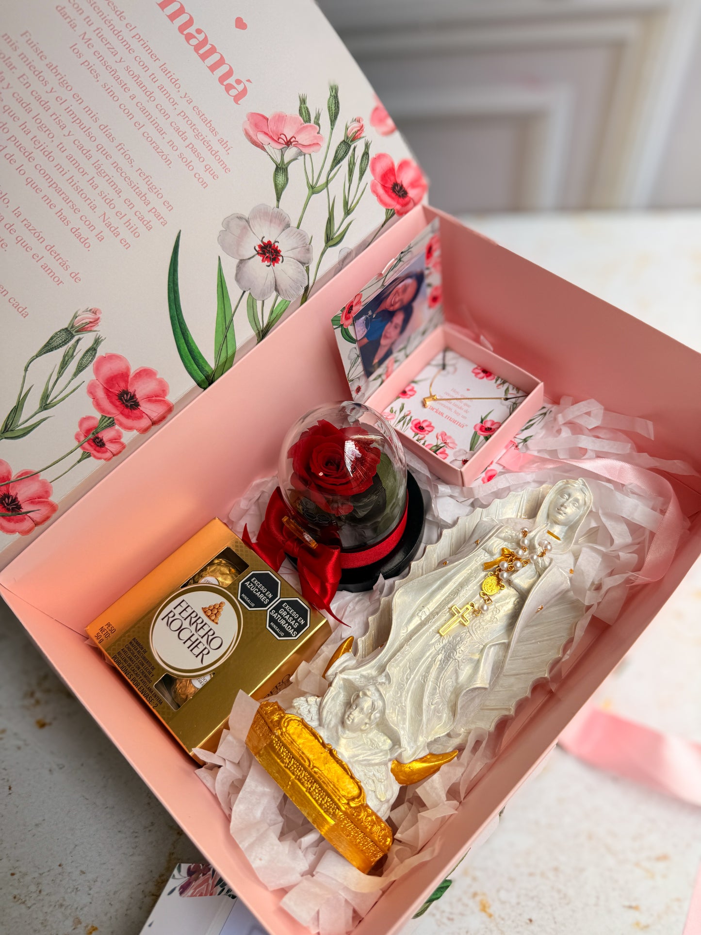 KIT Emblema de Amor- con Rosa Pequeña en Vidrio