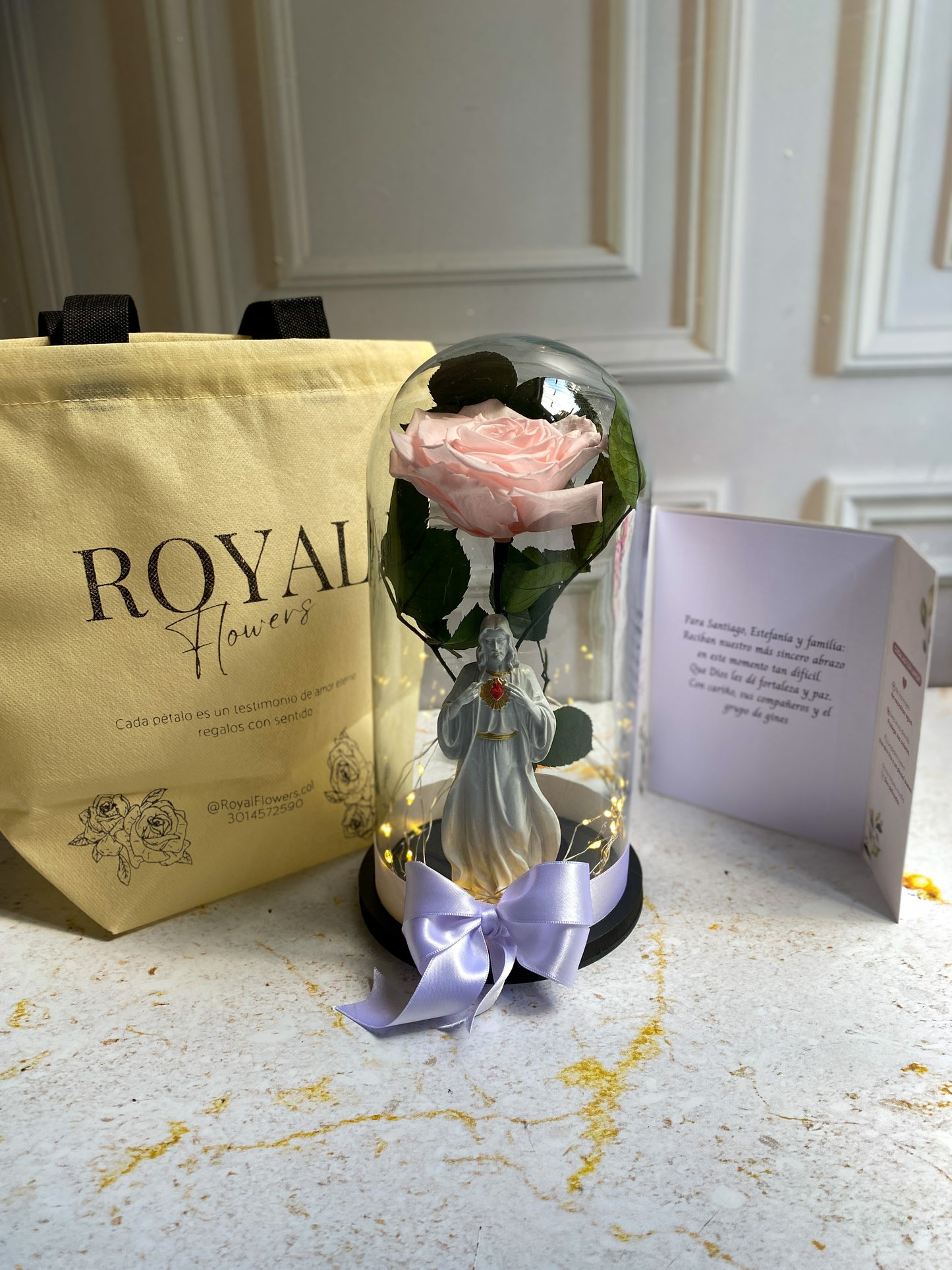 Rosa Premium & Virgen o Santo Blanco 🤍🌹✨